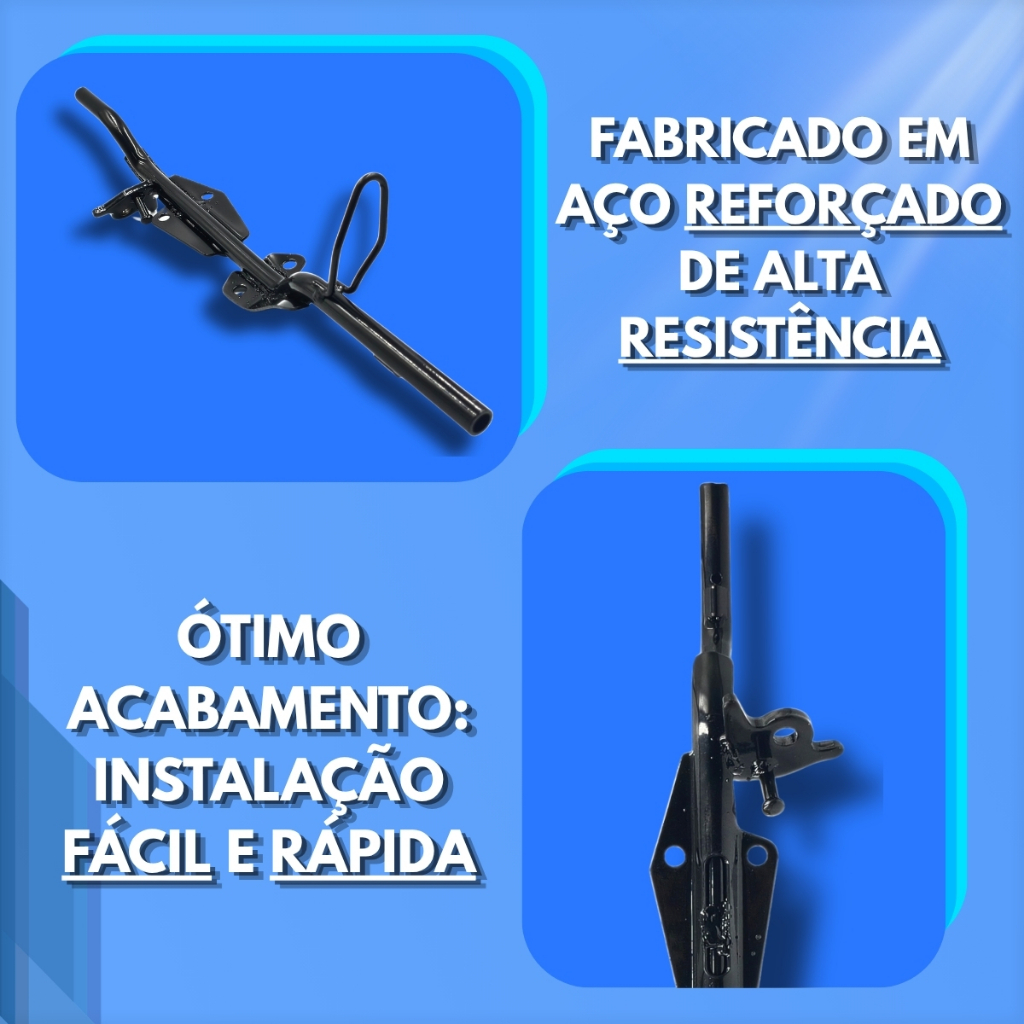 Estribo Tubular Cg Titan Fan Start 150 160 2014 2015 2016 2017 2018 2019 2020 2021 2022 2023 2024 2025 Pedal De Apoio — imagem 2 de 2
