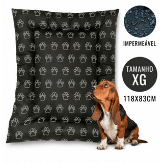 Colchonete Cama Pet XG 118x83 Cachorro Grande Impermeavel Lavavel Com Ziper Macio Resistente Gorgurinho