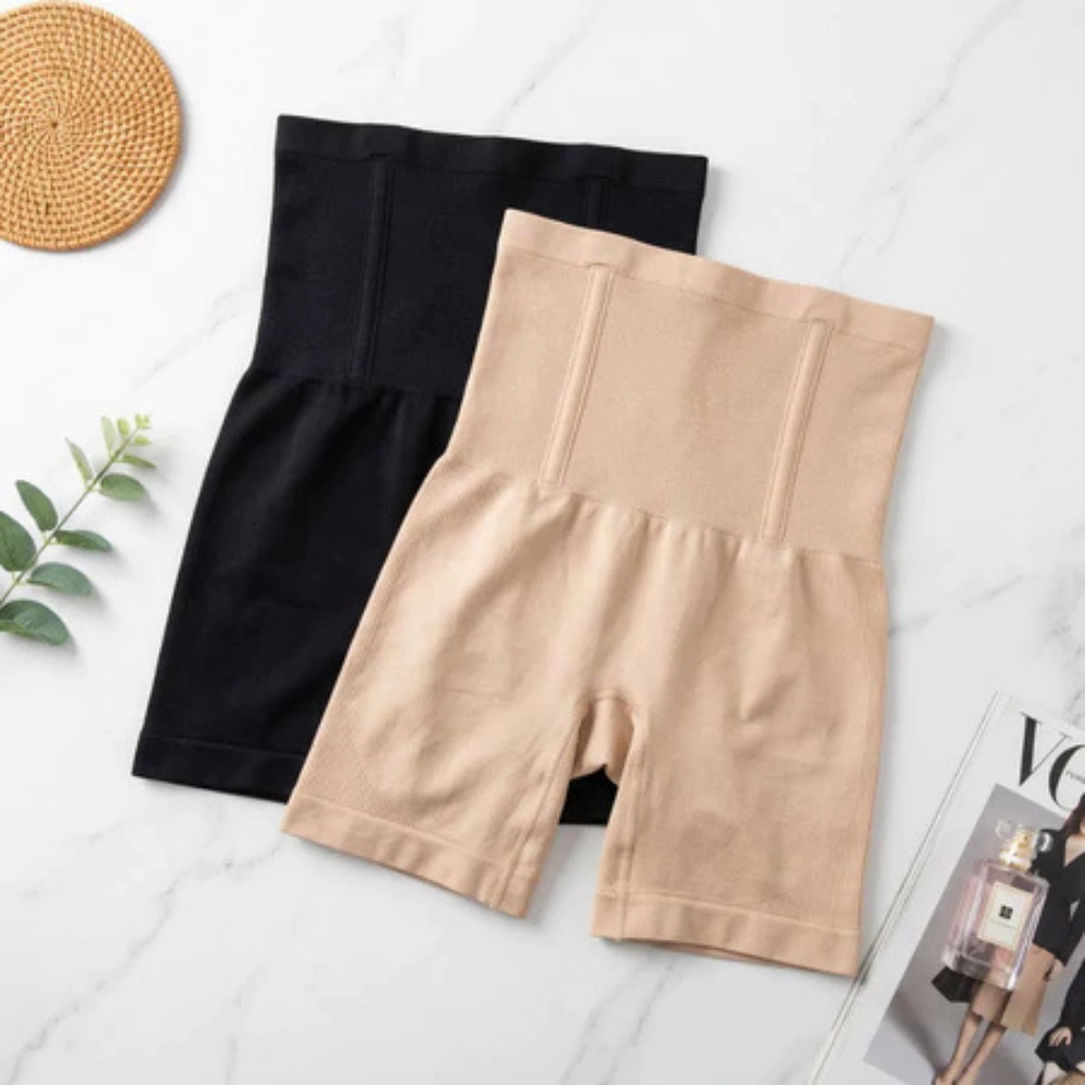 Kit ate 2 Cinta Modeladora Feminina Pala Cintura Alta Reduz Barriga Empina Bumbum Barbatanas Modelador