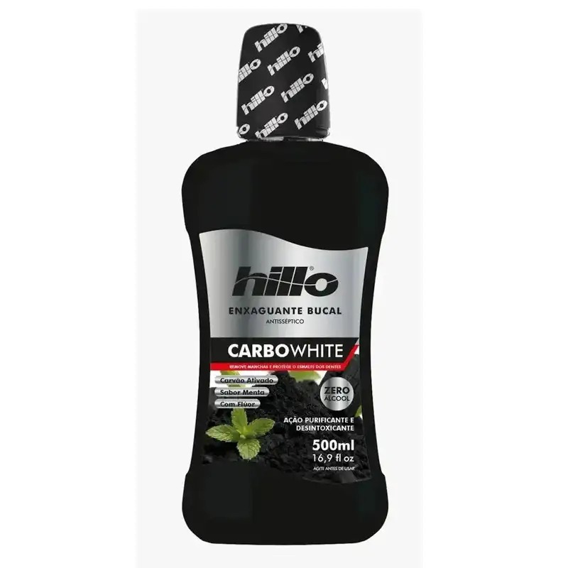 Enxaguante bucal Hillo Carbo White 500Ml