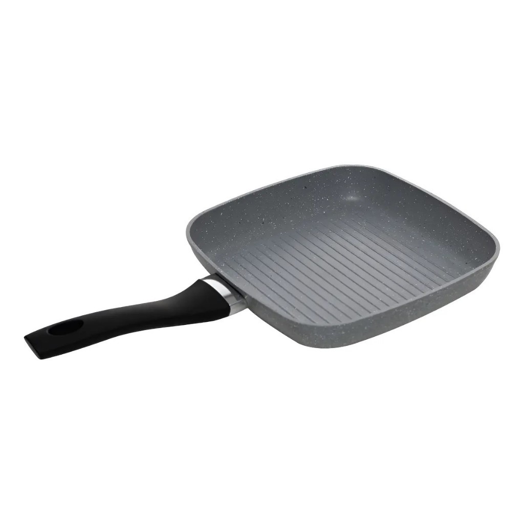 Bistequeira de Indução Wolff 24cm Alumínio Antiaderente Granilite Cinza Grill