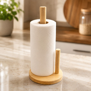 Porta Papel Toalha de Madeira: R$12,89! 🪄