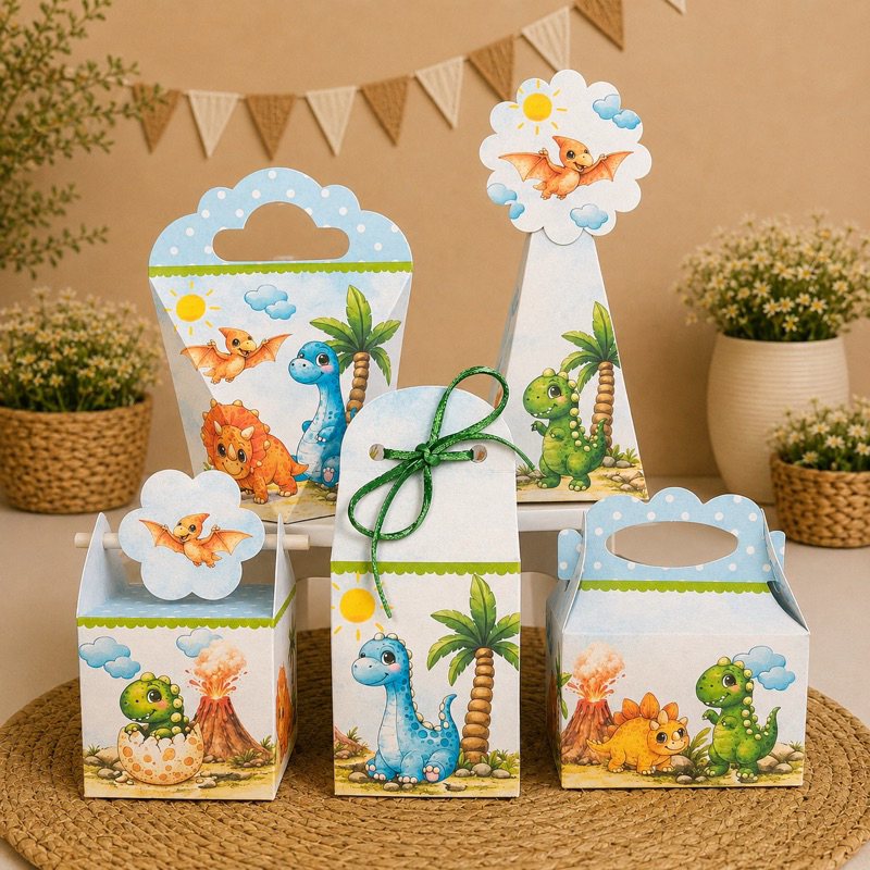 Kit Caixinhas personalizadas DINO BABY DINOSSAURO Lembrancinha Para Festa decoração aniversário- pegue e monte