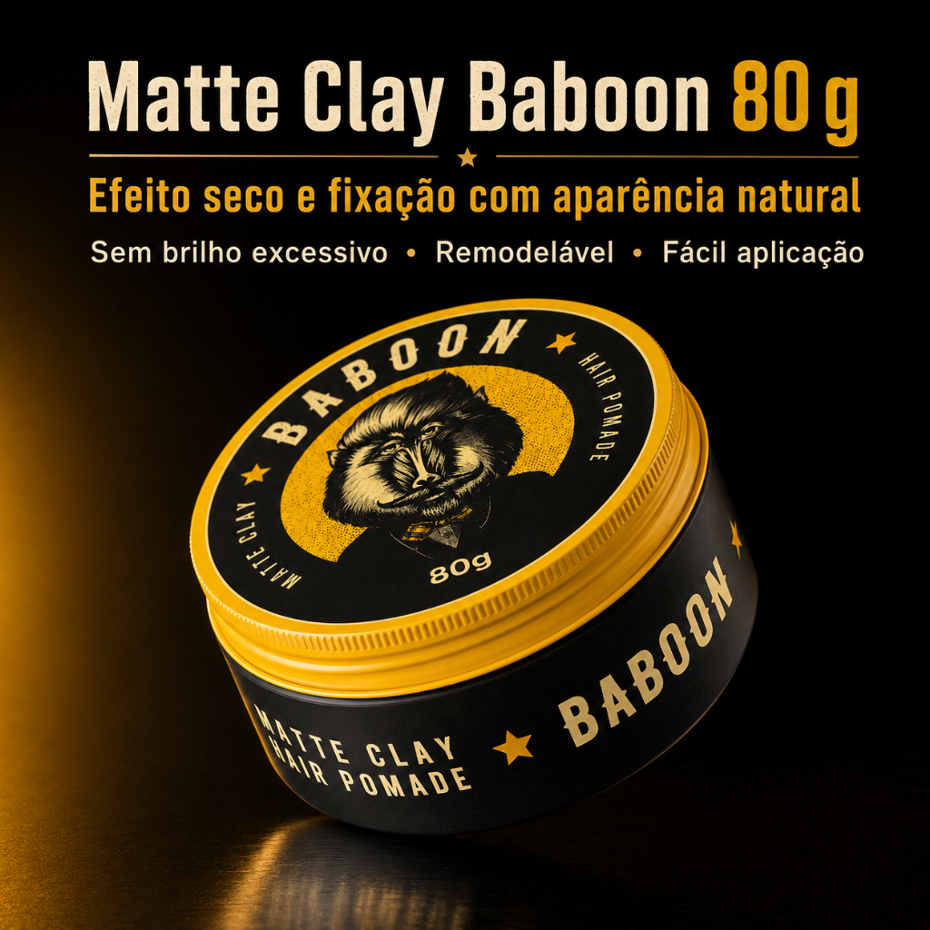 Pomada Modeladora Matte Clay Baboon 80g