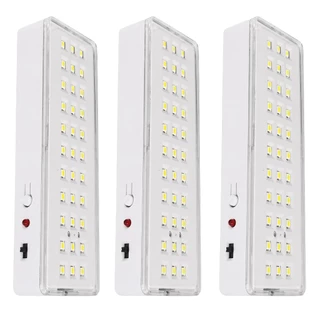 Kit 3 Luminaria de emergencia 30 leds 2W Branco Frio
