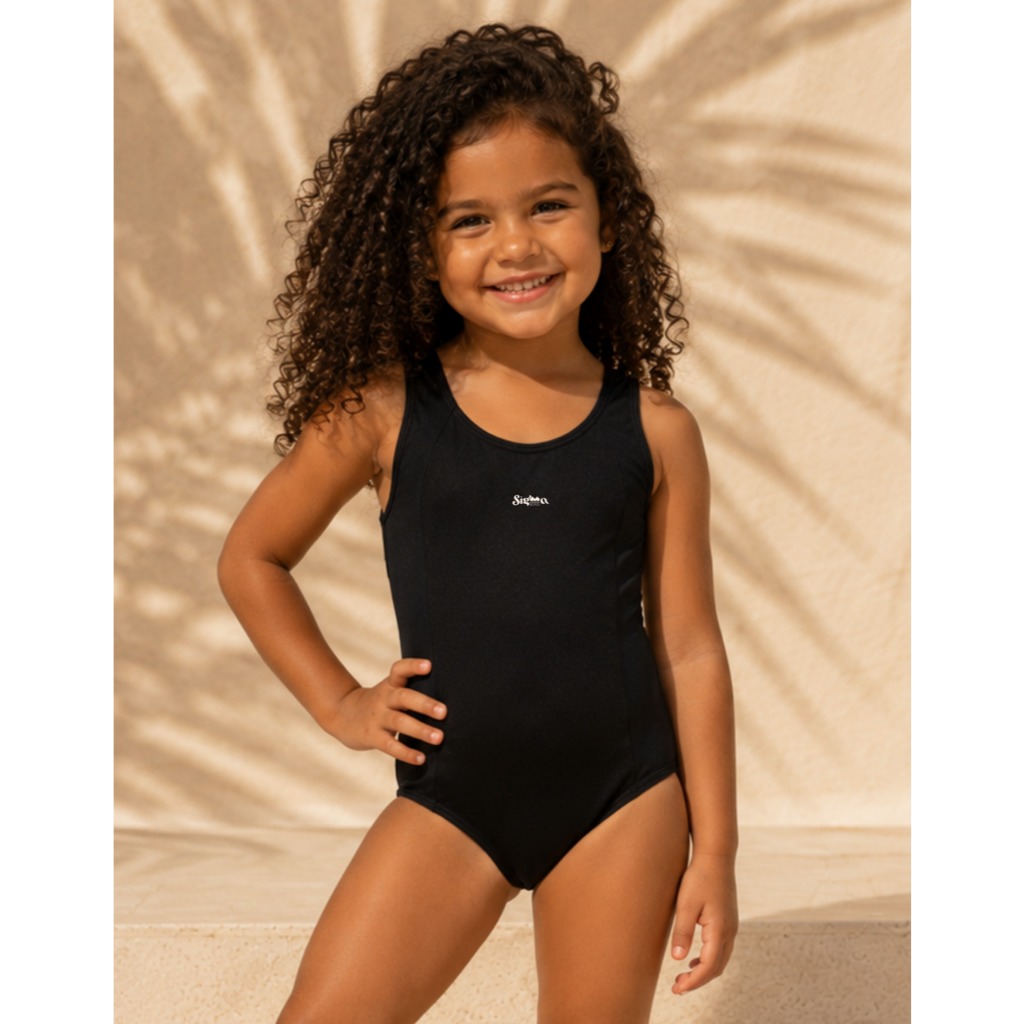 Maiô Natação Feminino Infantil Juvenil Bicolor Praia Piscina Hidroginástica Adolescente Criança Bebe