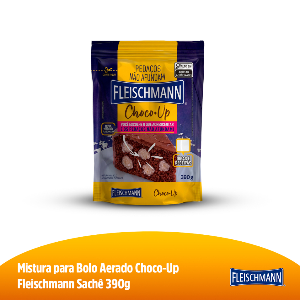 Fleischmann Mistura Para Bolo Aerado Choco-Up Sachê 390G