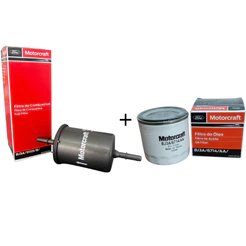 Filtro de Óleo Original Ford Motorcraft + Filtro de Combustível + Etiqueta Ecosport/Fiesta/Ka/New
