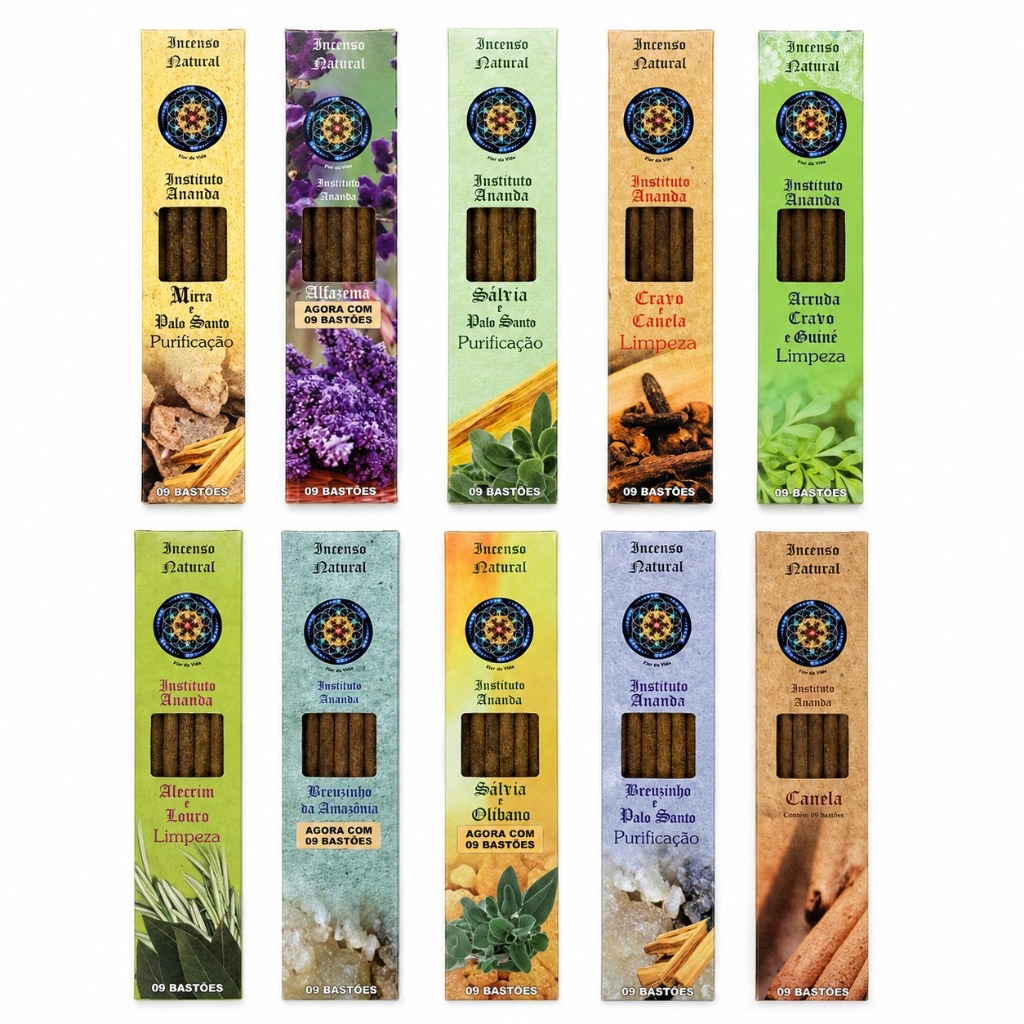 Incenso Natural Ananda | Alquimia Das Ervas |Vários Aromas | Incenso Artesanal