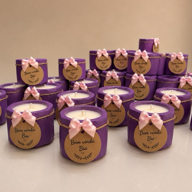 Vela Aromática Lembrancinha Personalizada Aniversários Casamentos