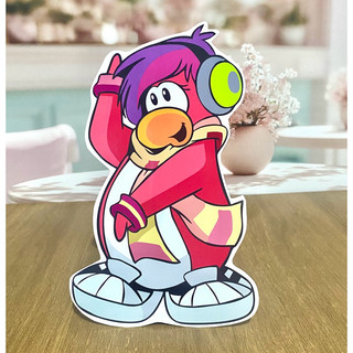 4 totens/porta docinhos de lembrancinha decoração de mesa 24cm club penguin
