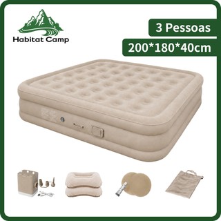 HABITAT CAMP Colchão Inflável Cama De Campanha Bomba Inflável Com Bateria De Lítio Integrada