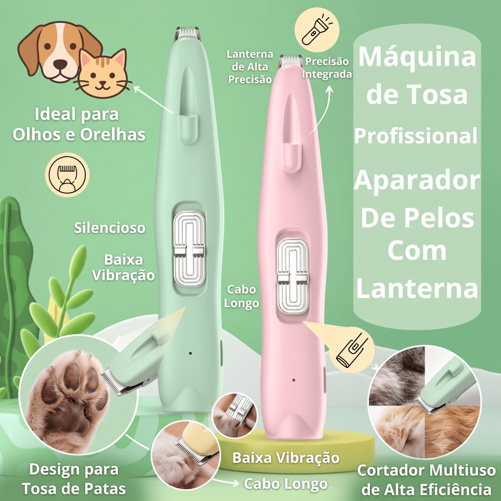 Máquina de Tosa para Pata Olhos Orelha Pet Cão Gato Profissional Aparador De Pelos Cortador