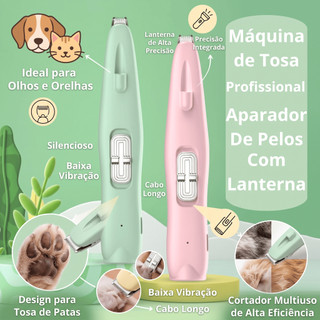 Máquina de Tosa para Pata Olhos Orelha Pet Cão Gato Profissional Aparador De Pelos Cortad…