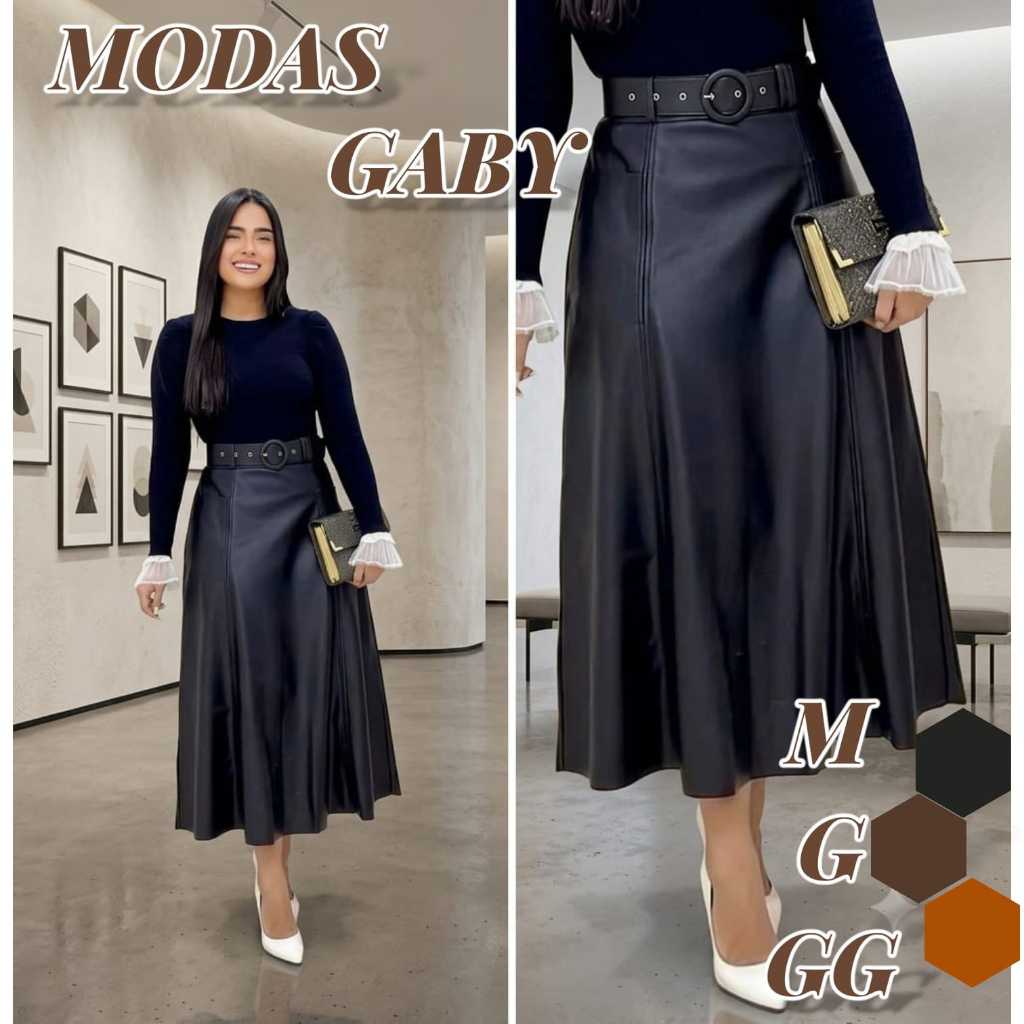 Saia de Couro Sintético de Alta Qualidade: Macia, Resistente e Elegante moda evangelica
