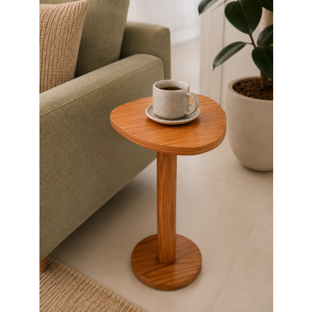 SUPER PROMO Mesa Lateral Moderna Tampo Orgânico 31cm Compacta Sofá Poltrona