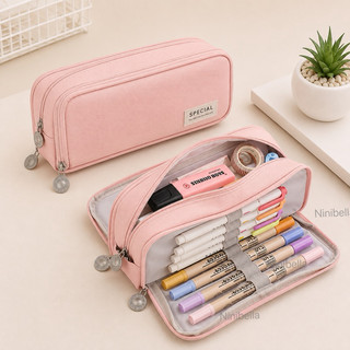 Estojo De Lápis De Tecido De Grande Capacidade Camada /Double Sided Pen Bag Pencil Case/E…