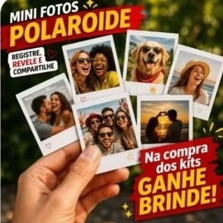 Fotos Polaroid Personalizadas Impressas em Foto (Com ou Sem Ímã de Geladeira) Envie sua arte e receba em casa fotos