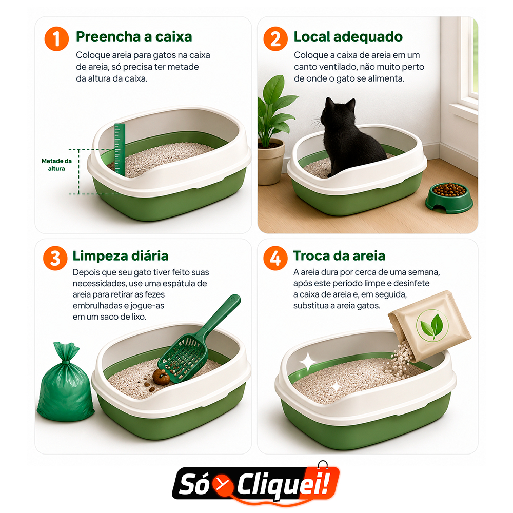Areia Sanitária de Mandioca Mya Cat 4KG Granulado Higiênico de Gato Biodegradável Torrões Firmes Evita Odores — imagem 2 de 2