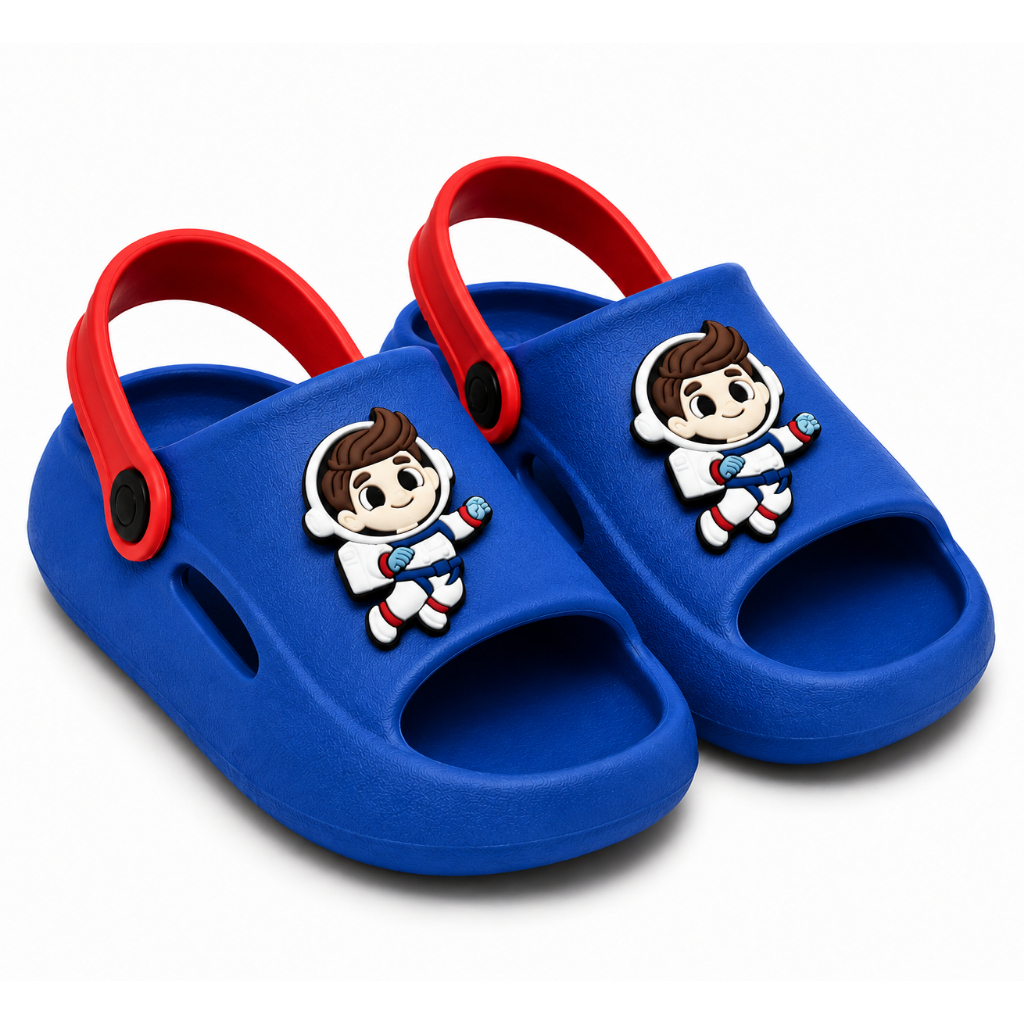 Chinelo Nuvem Sandália Infantil Menino Astronauta Correia Confortável Leve Macio Antiderrapante