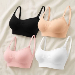 Kit 4 Sutiã Top Feminino, top Fitness com Alça e Fecho Ajustável Bojo Removível top feminino