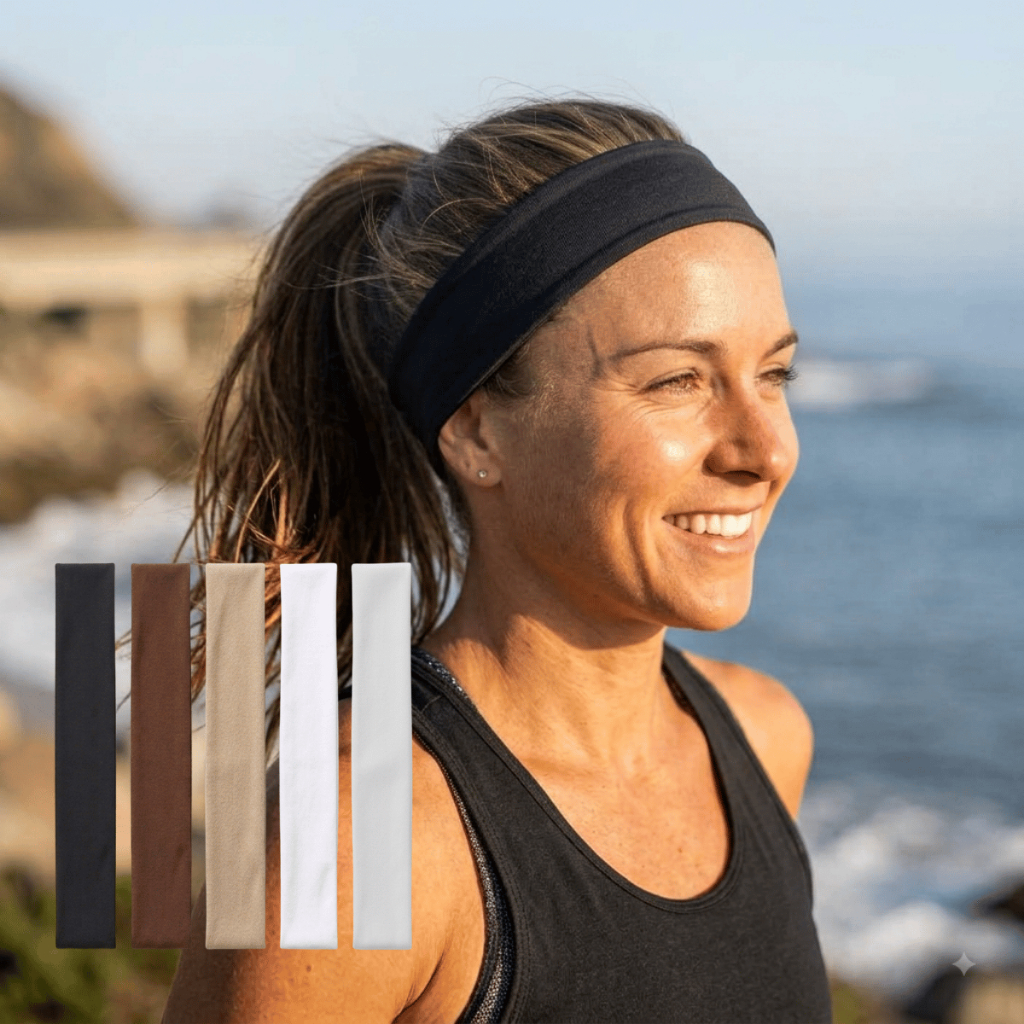 Faixa de Cabelo Para Skincare Penteados Exercícios Esportes Academia Corrida Pilates Ginástica Leve Macia de Suplex