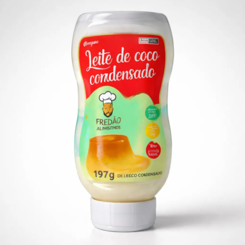 Leite Condensado de Coco 197g - 1 unid sem Lactose, sem glúten, sem Proteina Animal