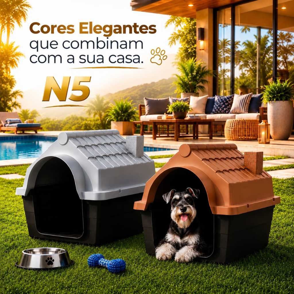 Casa Casinha Plastica De Cachorro Cães N5 Desmontável