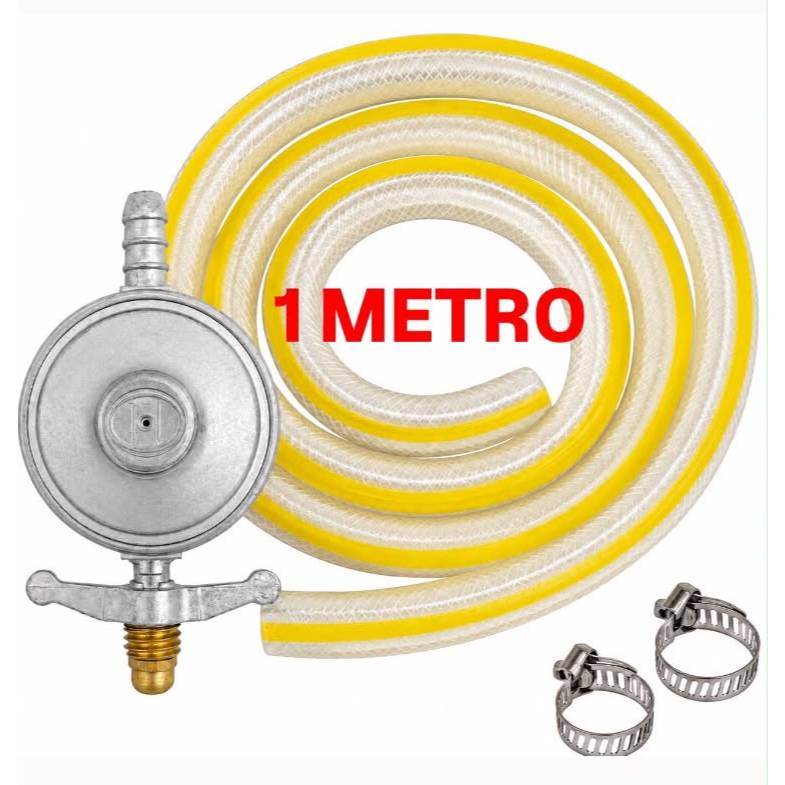 Kit 1 Metro Instalação Gás Fogão Registro Apisdelta + Mangueira + Abraçadeiras