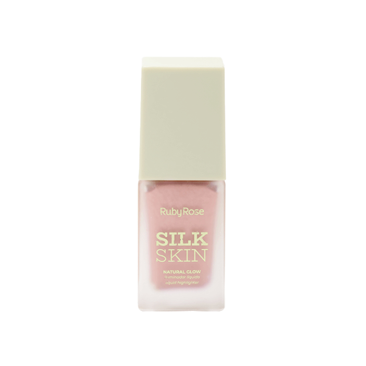 Iluminador Líquido Ruby Rose Silk Skin Natural Glow HBF1601 | Iluminador Facial Glow Pré Maquiagem