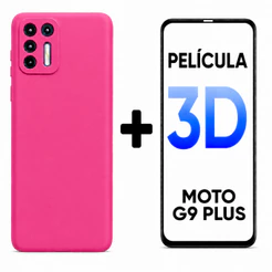 Kit capinha capa case Moto G9 PLUS + Pelicula 3D