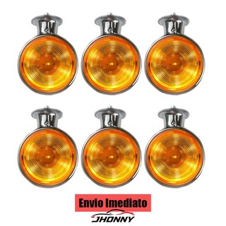 Kit 4/5/ 6  Lanternas Foguinhos Maria Cristal/Verde/Amarela/Vermelha/Azul  Aço Cromado LED 18W