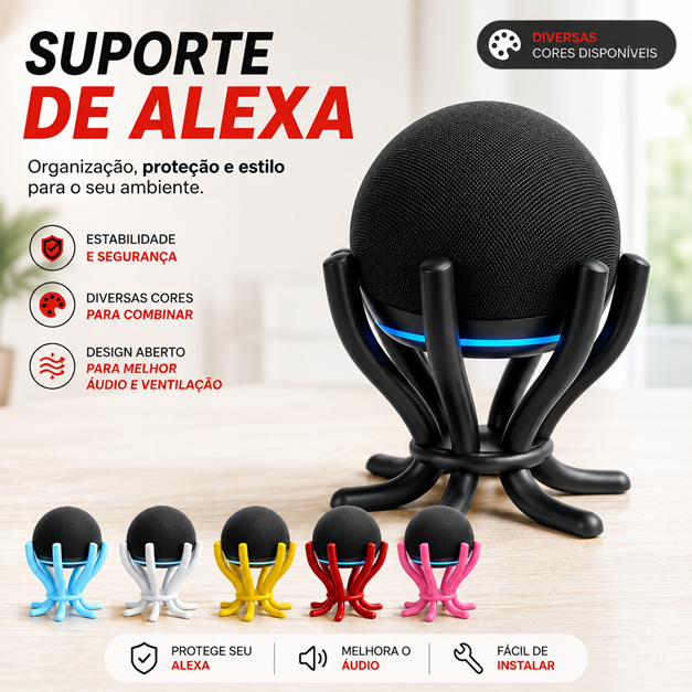 Suporte Alexa Echo Dot 4 ou Echo Dot 5 Alexa Flutuante