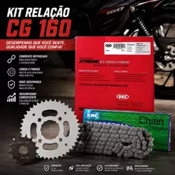 Kit Relação Honda Cg Titan 160 Start 160 Fan 160 Vaz E Kmc