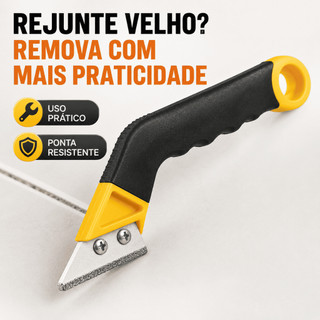 Raspador Removedor Rejunte Profissional Lâmina Tungstênio Cabo Emborrachado Argamassa