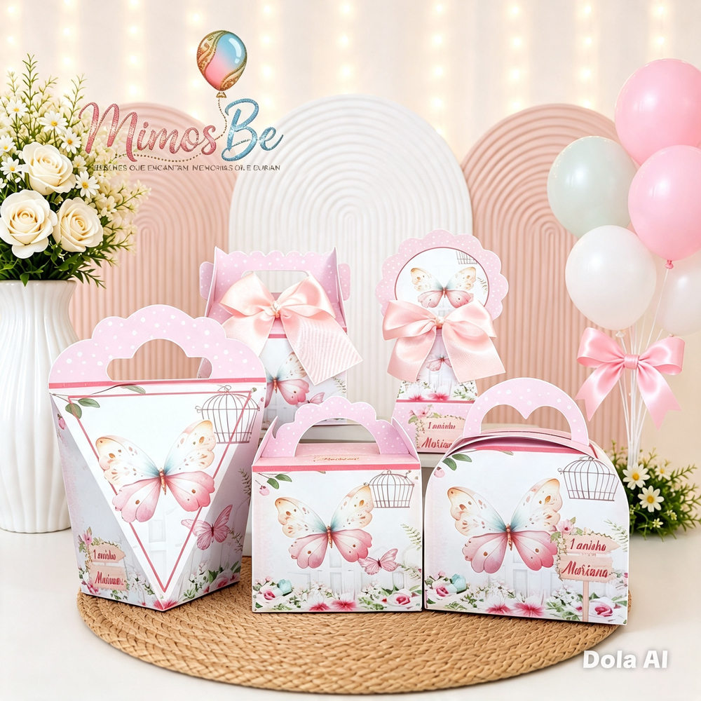 Kit Festa JARDIM DE BORBOLETAS | Caixinhas Personalizadas | Lembrancinhas Festa Infantil