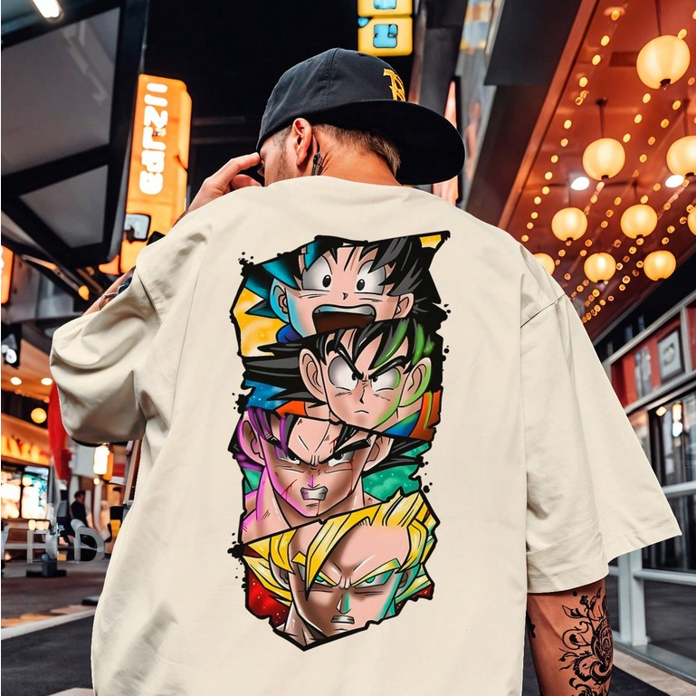 Camiseta Masculina Streetwear Dragon Goku Vegeta Camisa Algodao Premium