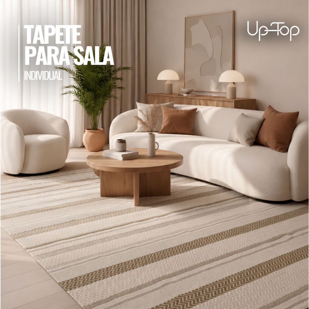 Tapete de Sala 100% algodão. Grosso e muito macio, pode ser lavado na máquina!