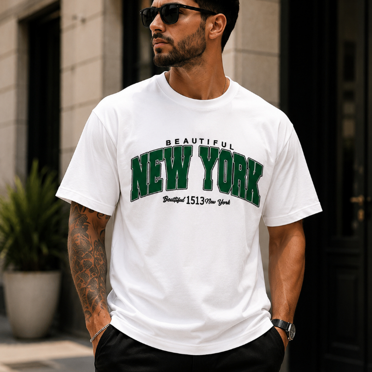 Camiseta Masculina Estampada Algodão Casual Streetwear Academia Estilosa Moda Masculina Confortável