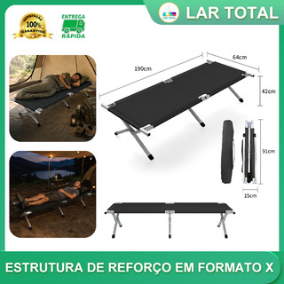 Cama de Camping Dobrável com Bolsa de Armazenamento - Cama Portátil, Equipamento de Sono para Atividades ao Ar Livre