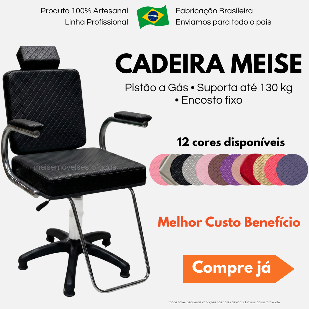 Cadeira elite salao de cabeleireiro barbeiro maquiagem lash confortavel regulagem de altura pistão