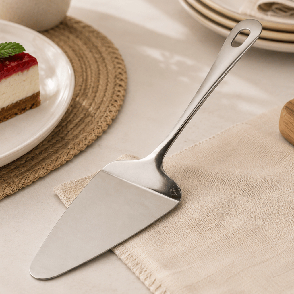 Espátula para Cortar Bolo Torta e Pães de Aço Inox Multiuso Universal 25Cm