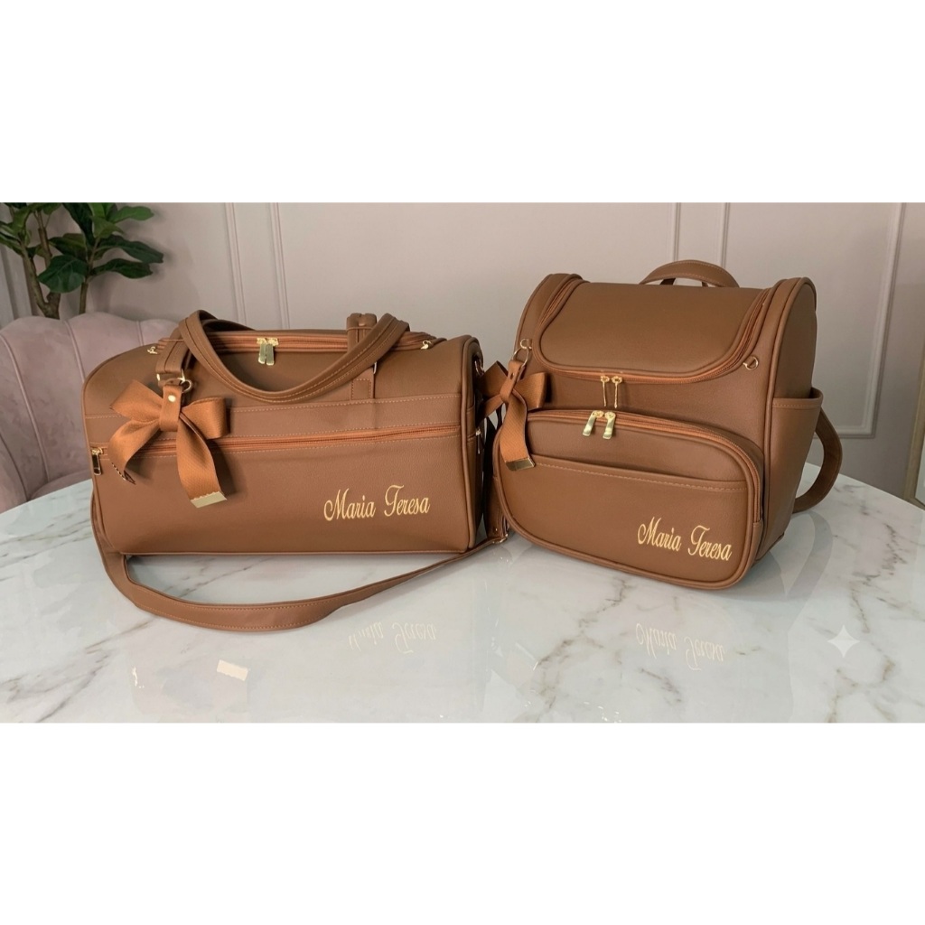 kit Mochila 2 em 1 e Mala King Maternidade ou Viagem - Personalizada - Meg Baby