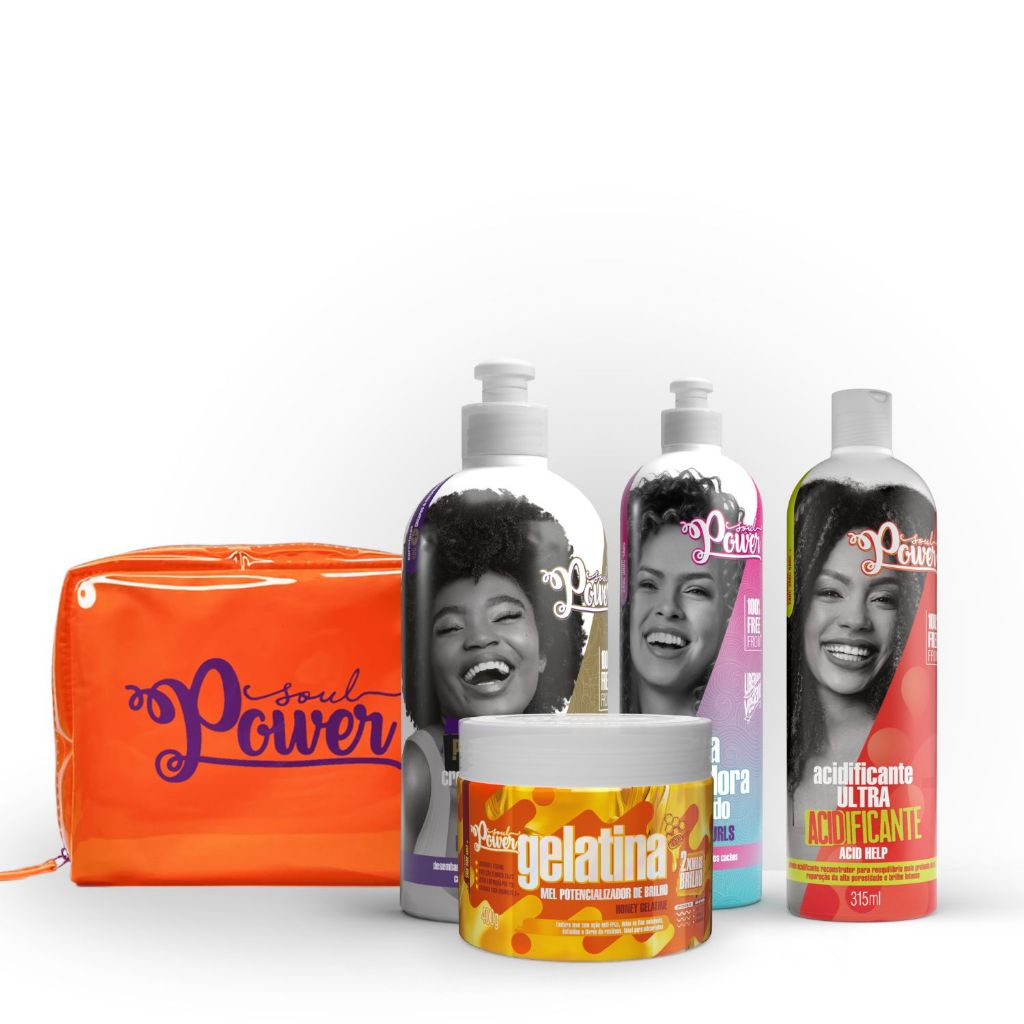 Kit Top Brilho Texturizador Soul Power - Curvaturas 4ABC Crespíssimos
