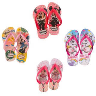 Chinelo Sandalia Infantil 29/30 Dedo Menina Personagens Estampados