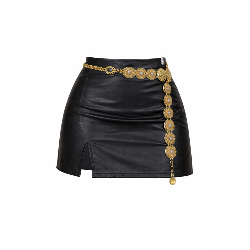 Mini Short Saia Courinho Curto Estiloso