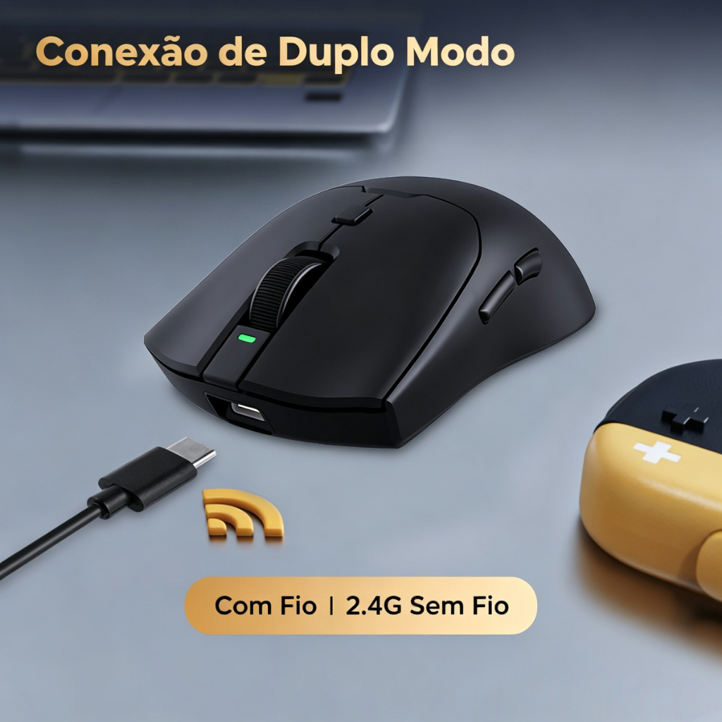 DELUX M700 ULTRA PAW3950 30000DPI 8000Hz 50G ACC Mouse Para Jogos Sem Fio Programável 59g Leve Com PC Gamer — imagem 2 de 2