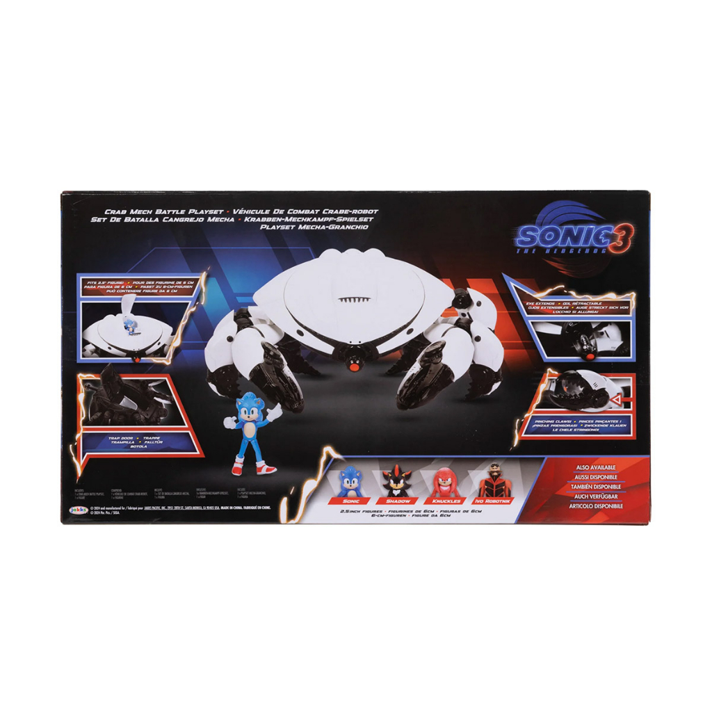 Playset com Robô Caranguejo e Boneco Sonic de 6cm Sonic 3 - Sunny Brinquedos — imagem 2 de 2