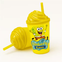 Kit 10/15/20/25/30 Copos Twister 300ml Tampa Chantilly Personalizado Festa Aniversário Casamento Lembrancinha