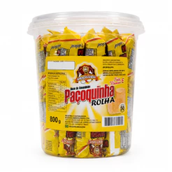 Paçoca Rolha Amendolândia Pote 800g com 50 Unidades kit com 1,2 e 3 potes